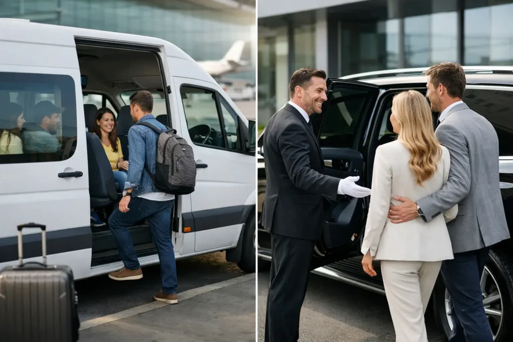 Shuttle compartido vs traslado VIP