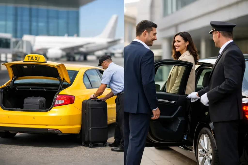 Taxi aeropuerto versus servicio privado